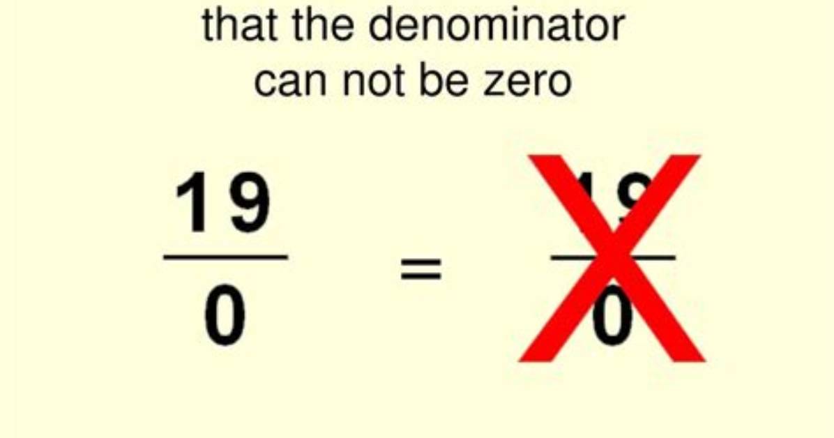 Can Denominator Be Zero?