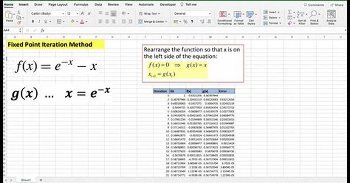 Can Excel Do Iterations?
