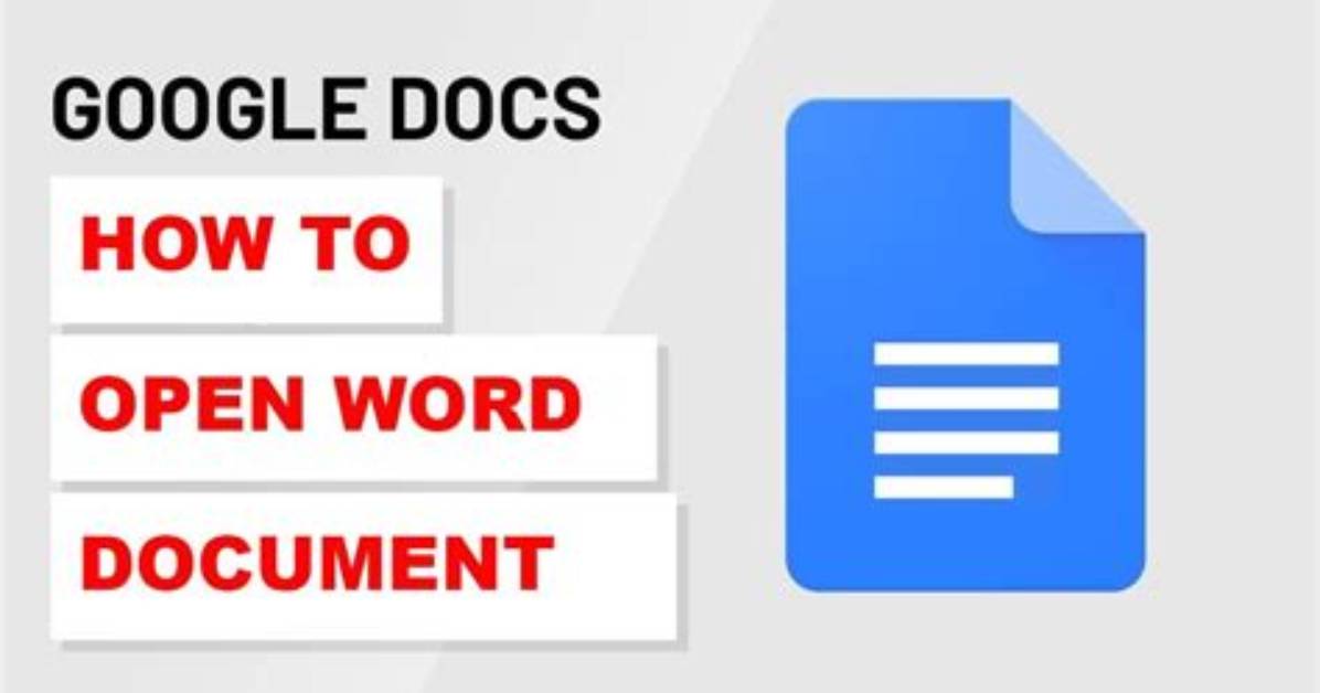 Can Google Docs Open Word Files?