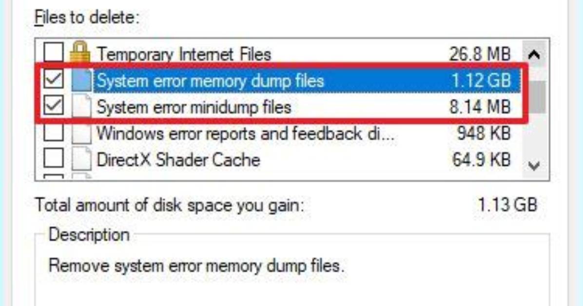 Can I Delete Dump Files Windows 10?