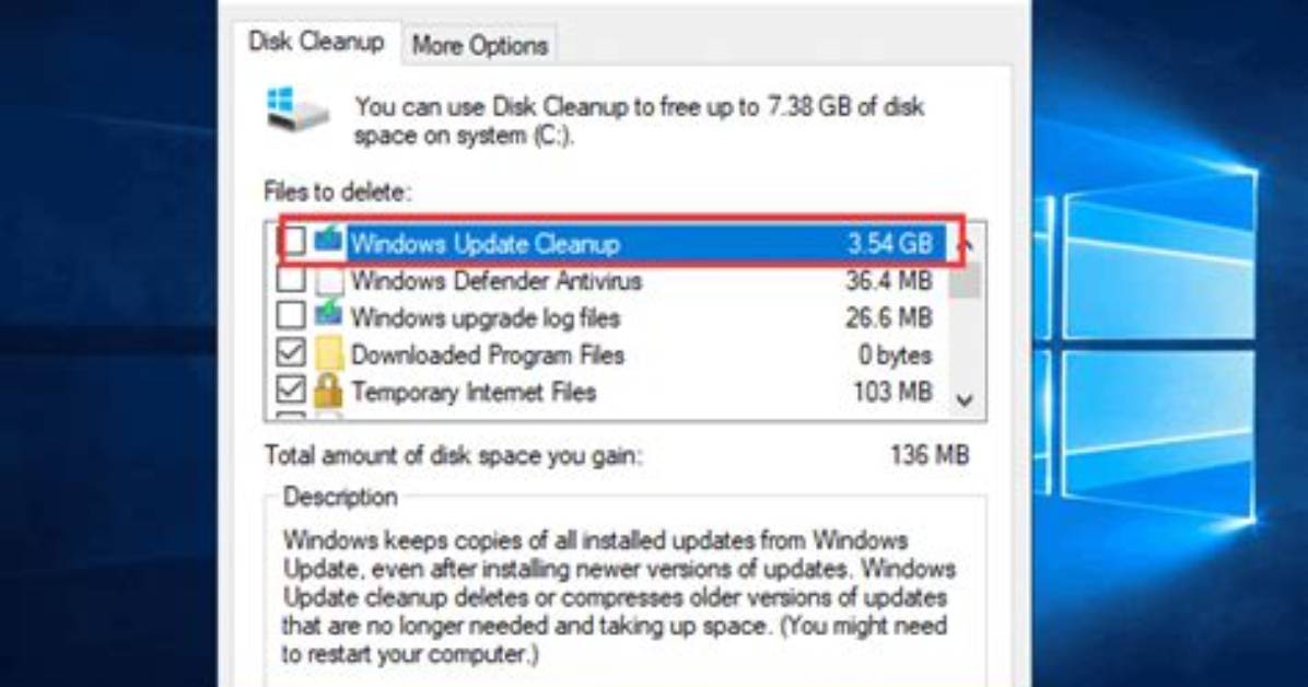 Can I Delete Windows Update Cleanup Windows 10?