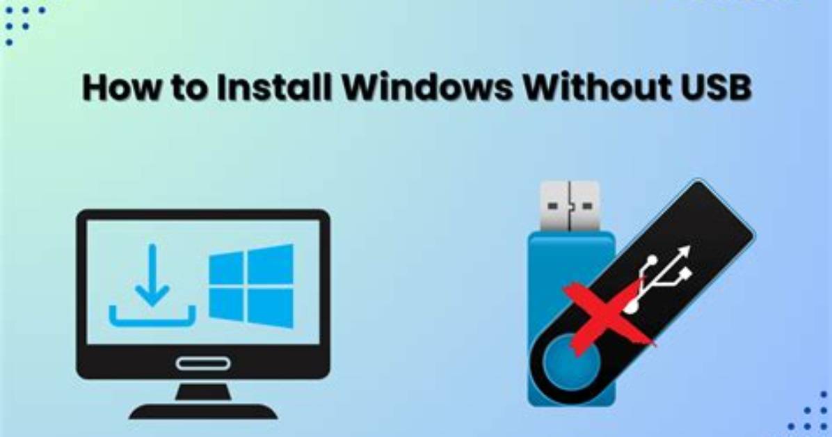 Can I Install Windows 10 Without Usb?