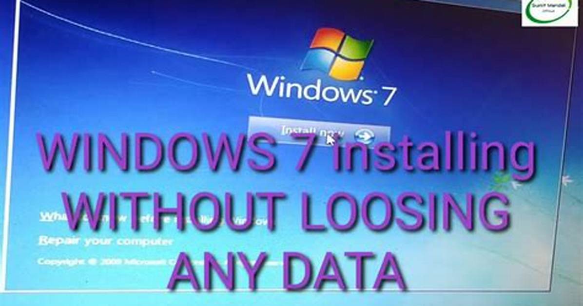 Can I Install Windows 7 Without Losing My Data?