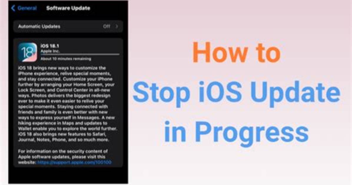 Can I Stop iOS Update in Progress?
