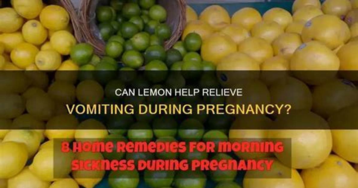Can Lemon Stop Vomiting?