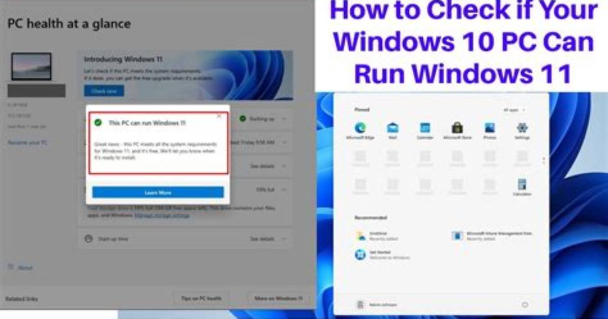 Can My Pc Run Windows 10 Test?