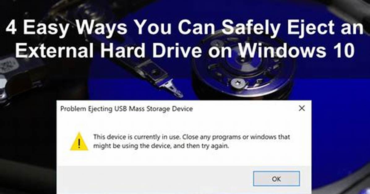 Can Not Safely Remove External Hard Drive?