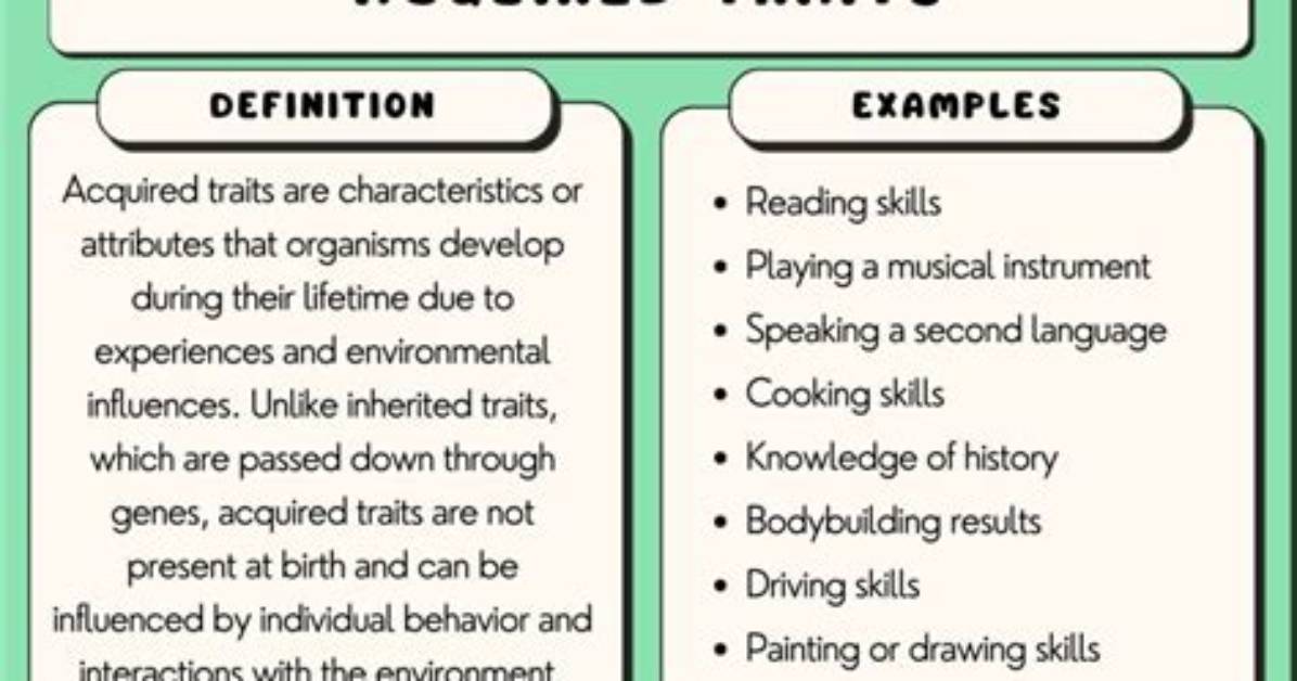 Can Plants Acquire Traits