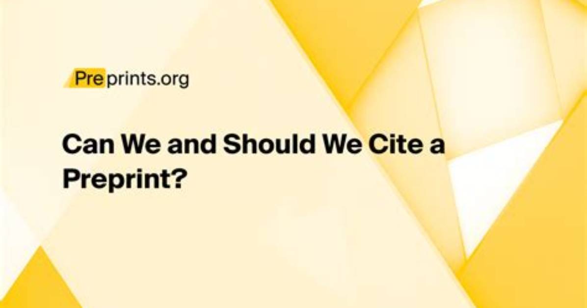 Can Preprints Be Cited?