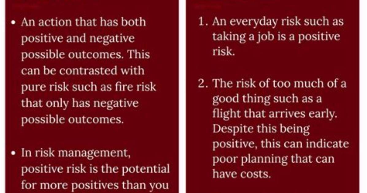 Can Risk Be Positive?
