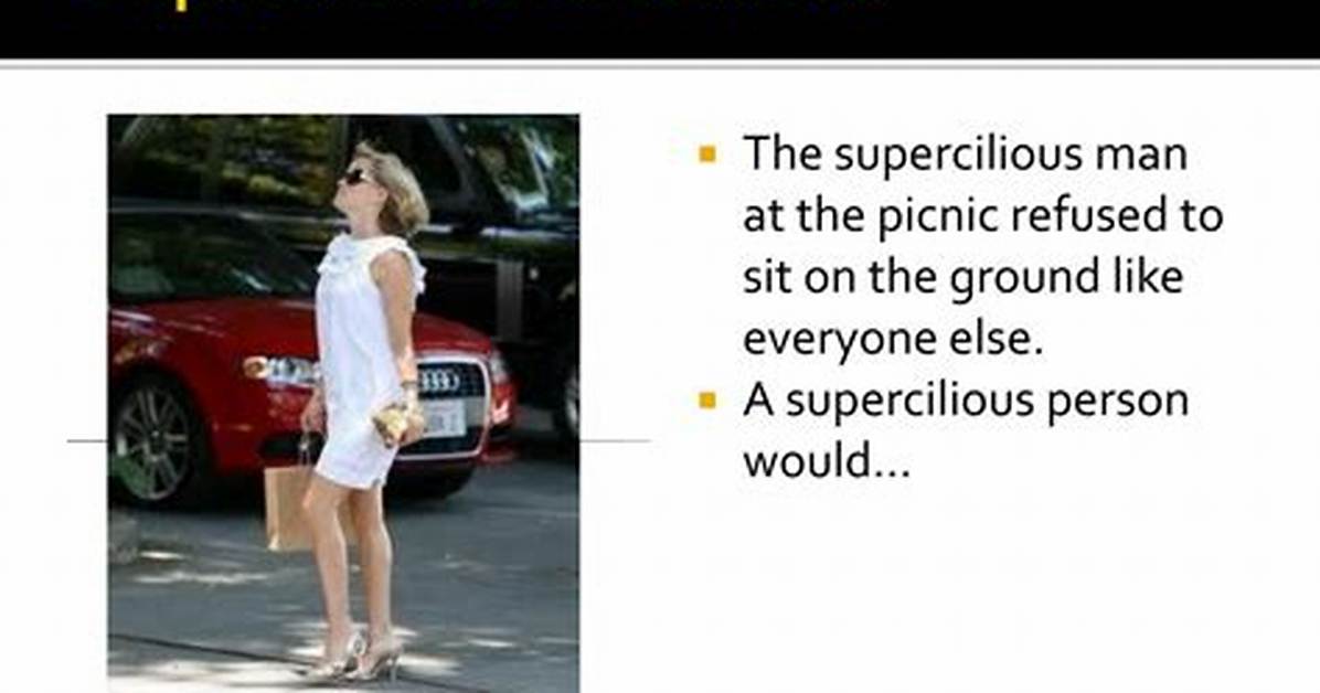 Can Someone Be Supercilious?