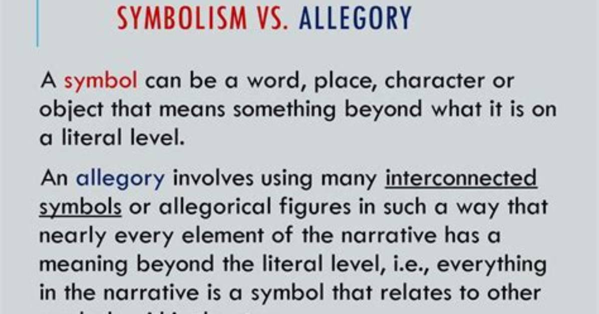 Can Something Be Allegorical?