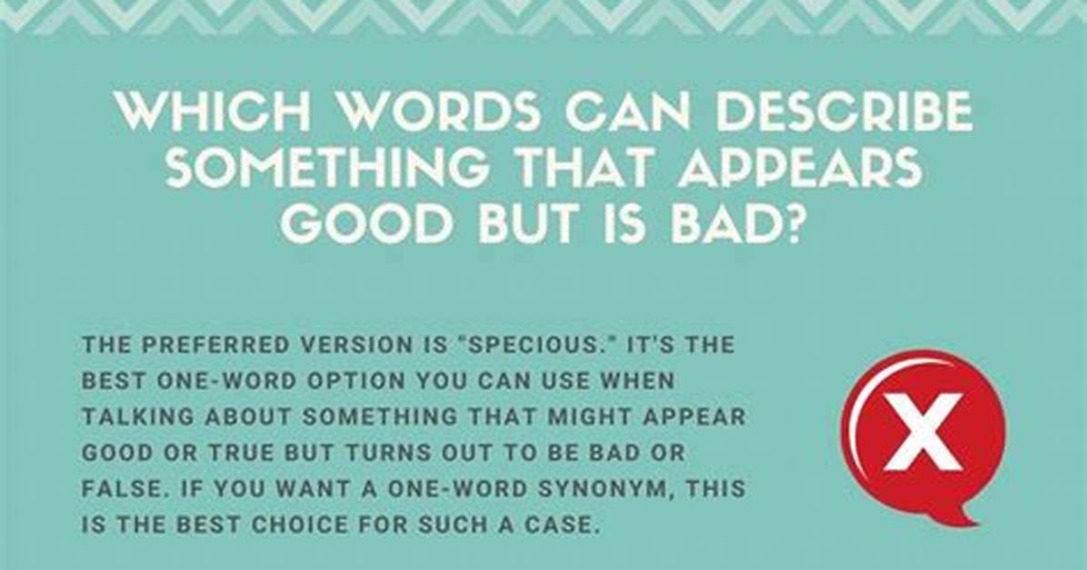 Can Something Be Specious?