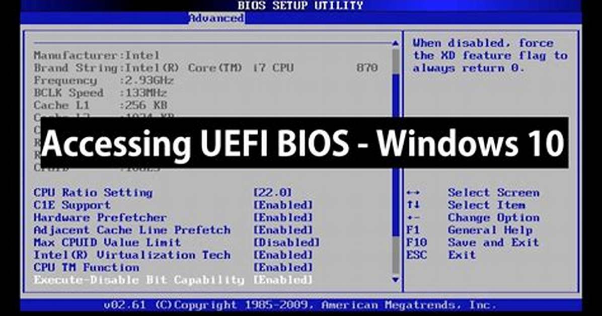 Can’t Access Bios Setup Windows 10?