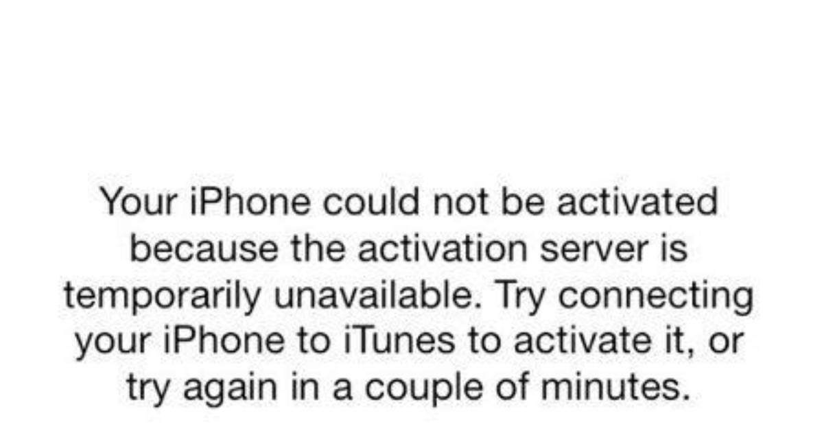 Can't Activate iPhone Server Cannot Be Reached?