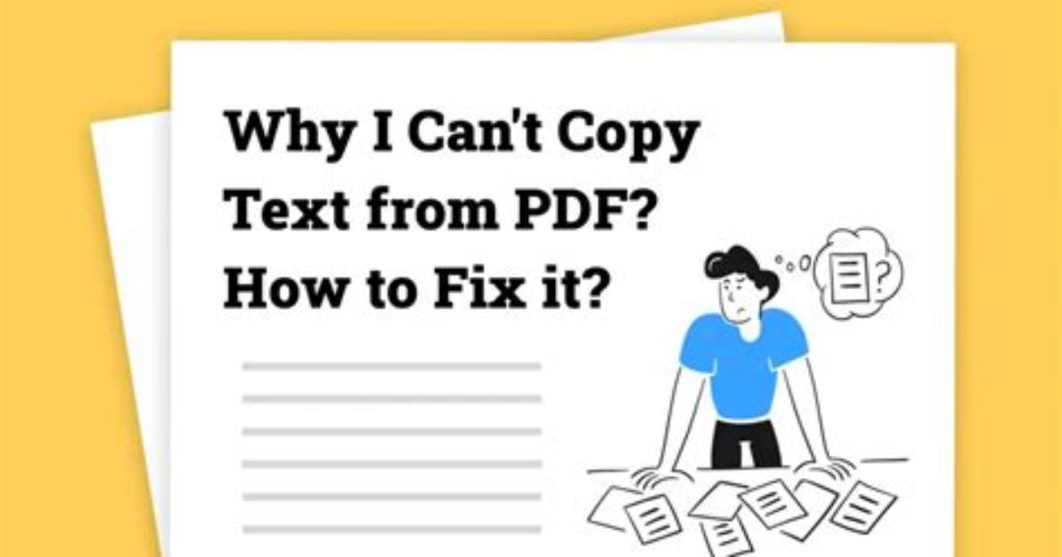 Can't Copy Text from a Pdf File