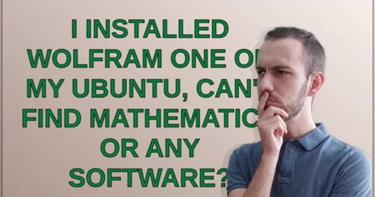 Can't Find an Installed Program - Mathematica
