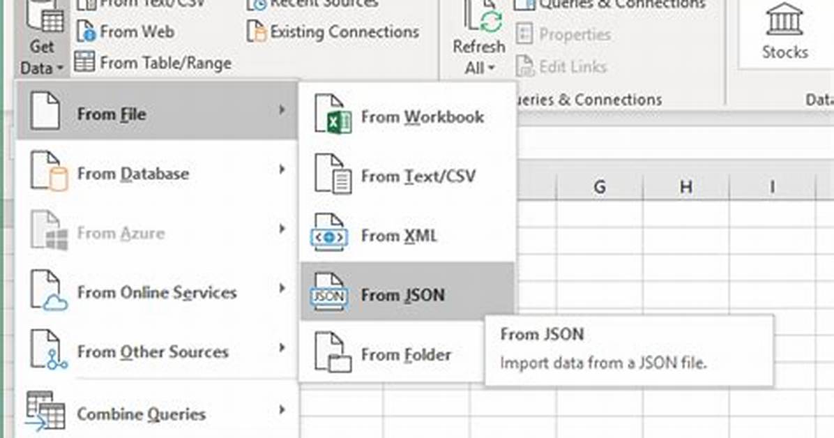 Can't Import Json in Excel 2016 Using "Get & Transform" Feature