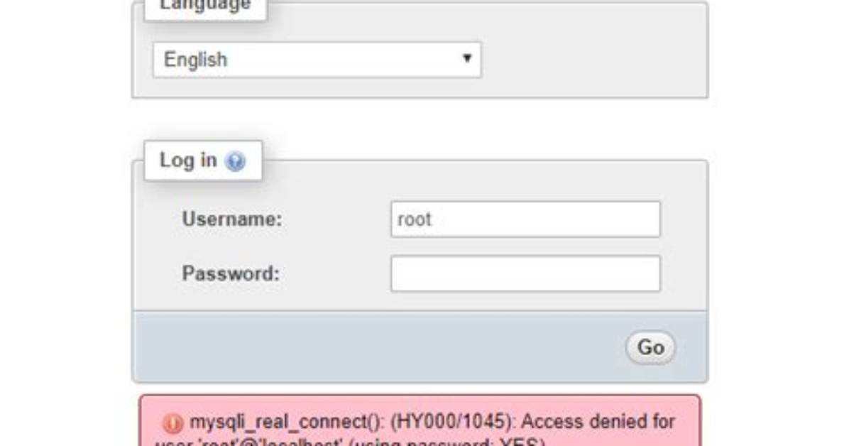 Can't Login to phpMyAdmin