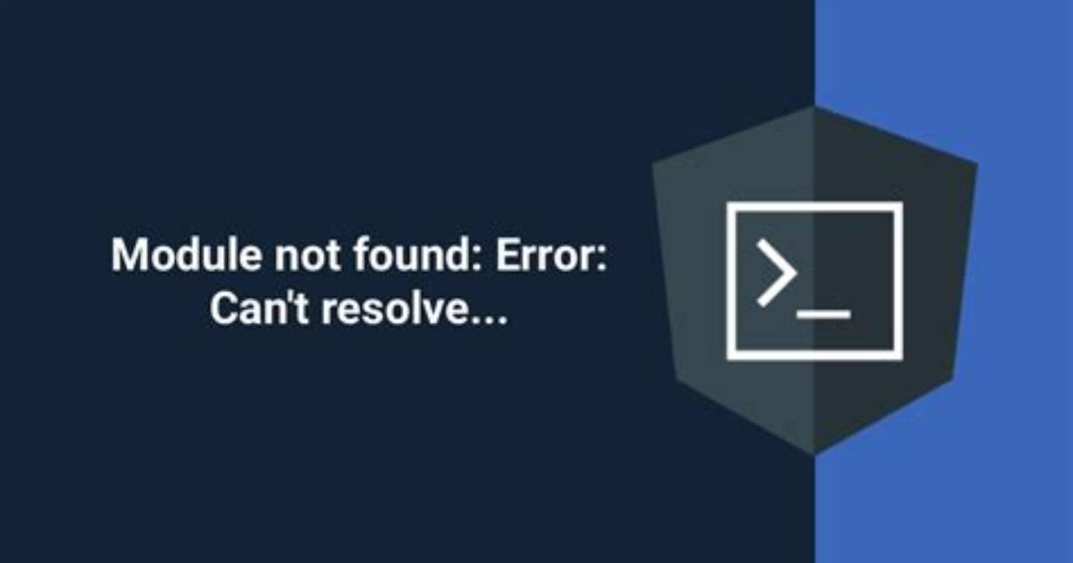 Can't Resolve Module (Not Found) in React. Js