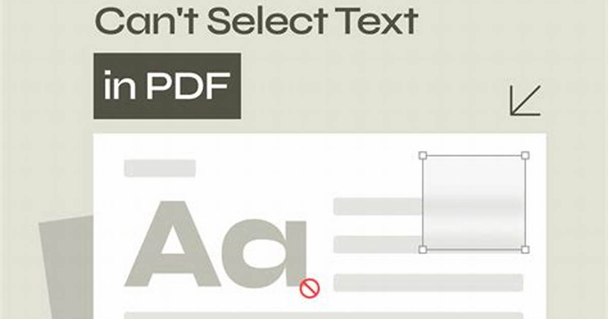 Can't Select Text in Pdf?