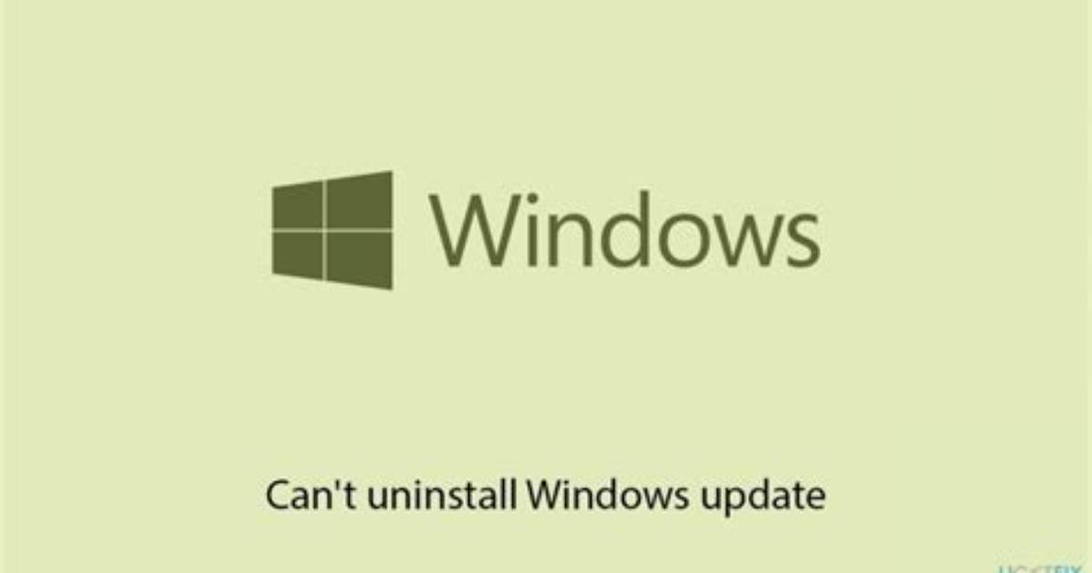 Can’t Uninstall a Windows Update?