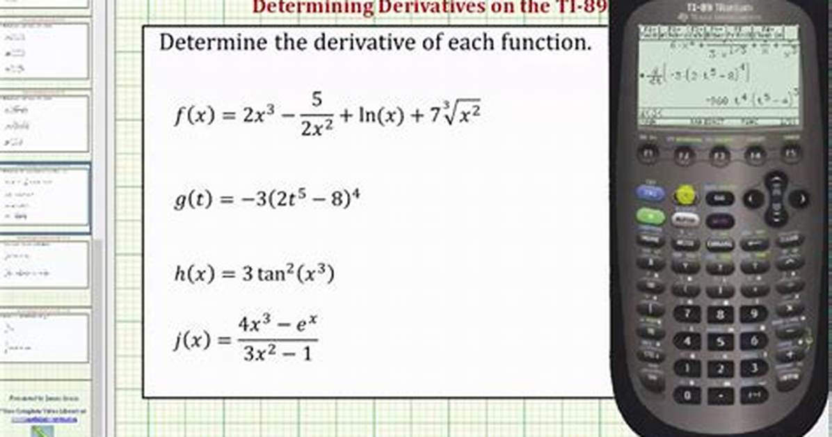 Can Ti-84 Do Derivatives?