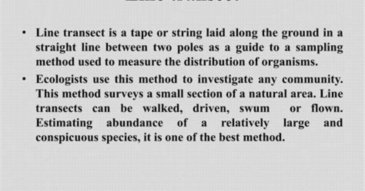Can Transect Be a Verb?
