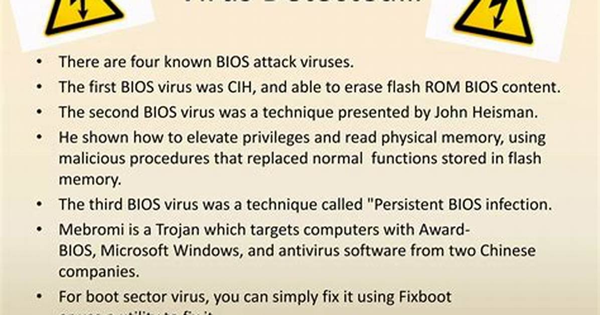 Can Virus Destroy Bios?