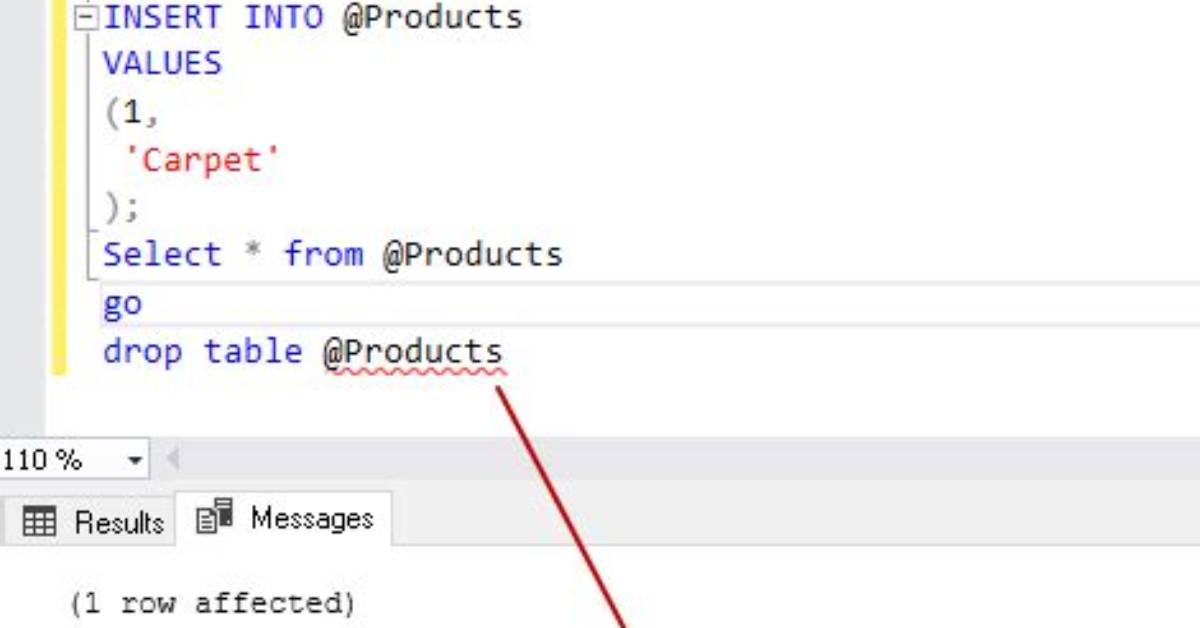 Can We Update Table Variable in Sql Server