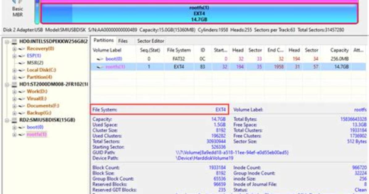 Can Windows 10 Read Ext3?