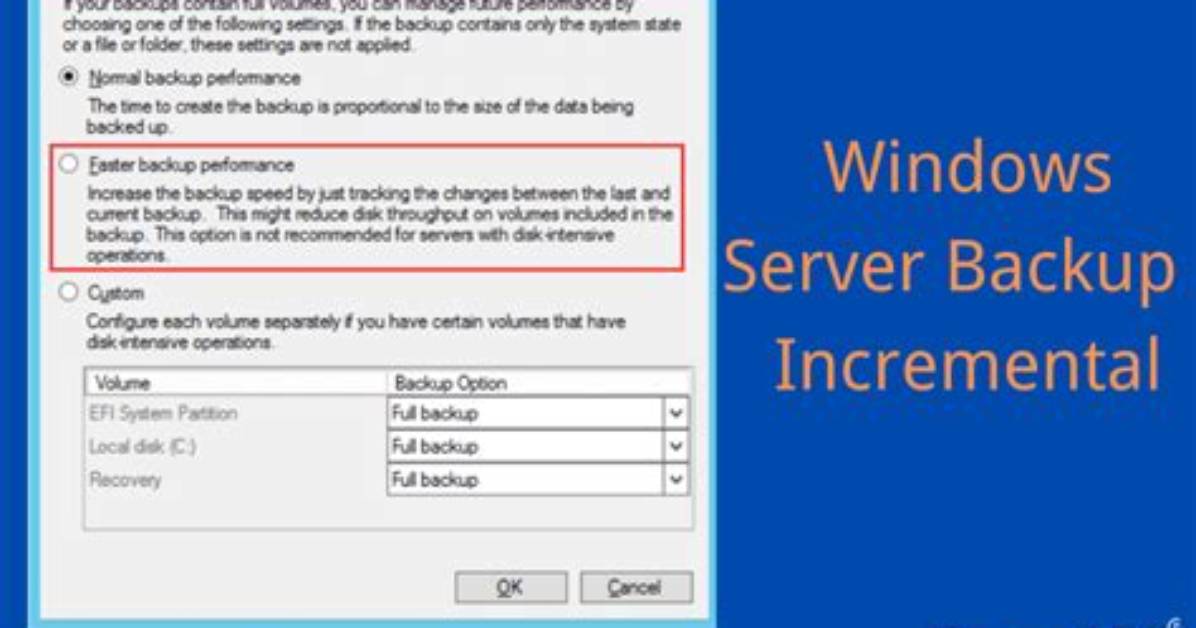 Can Windows Server Backup Do Incremental Backups?