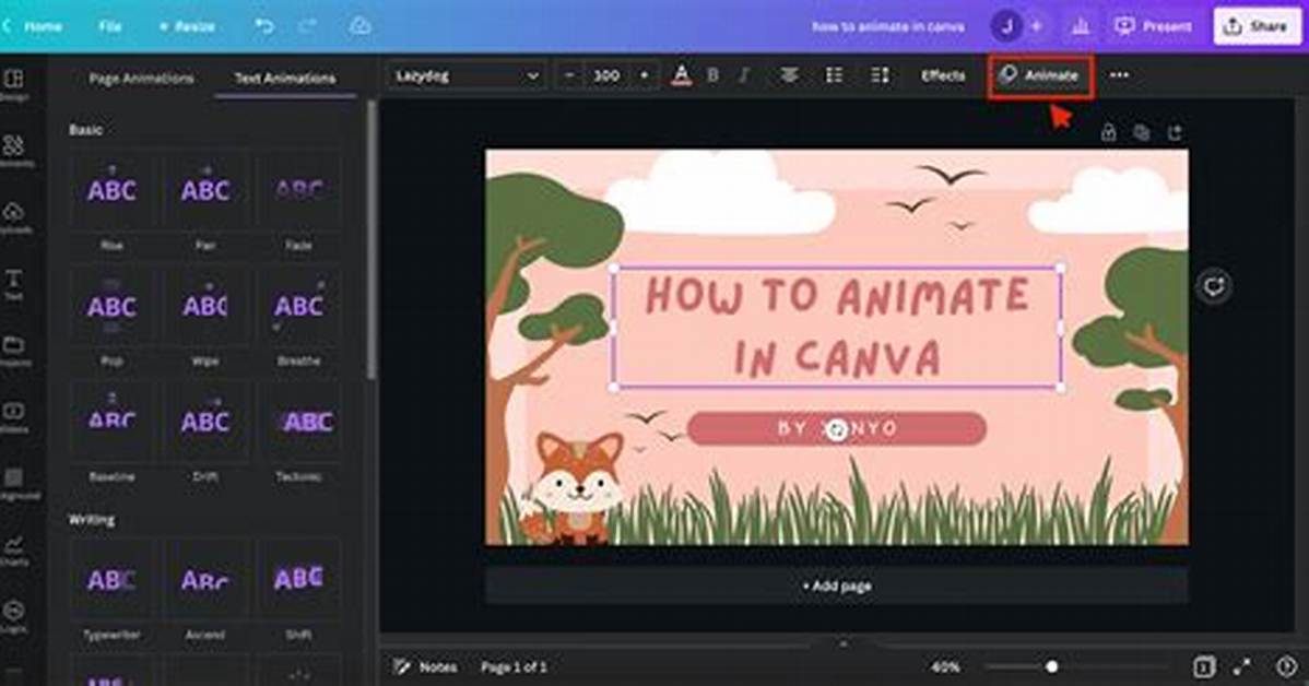 Can You Animate on Canva
