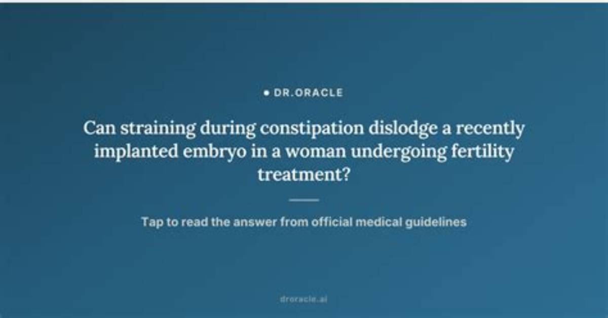Can You Dislodge Implanted Embryo