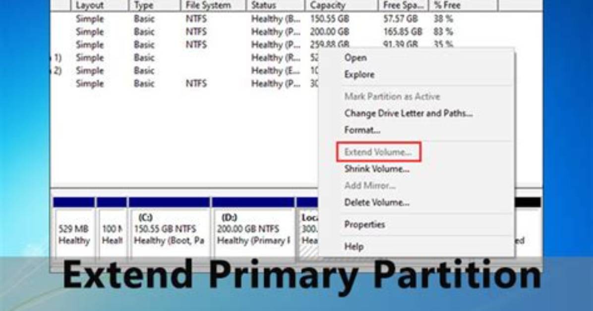 Can You Extend Primary Partition Windows 7?