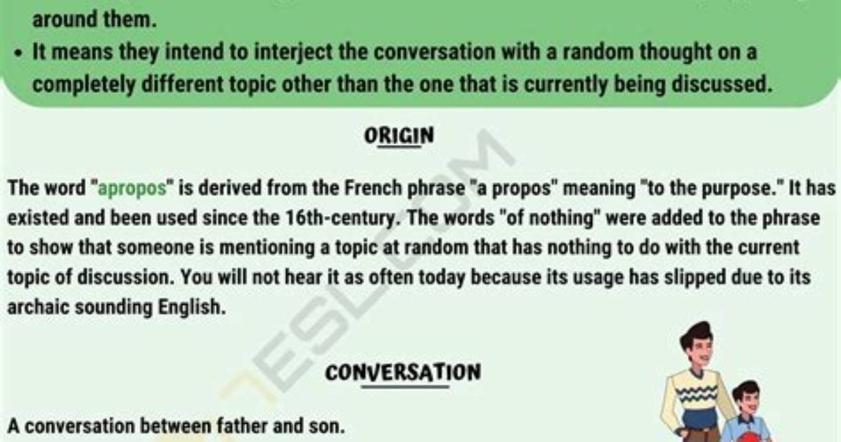 Can You Use Apropos?