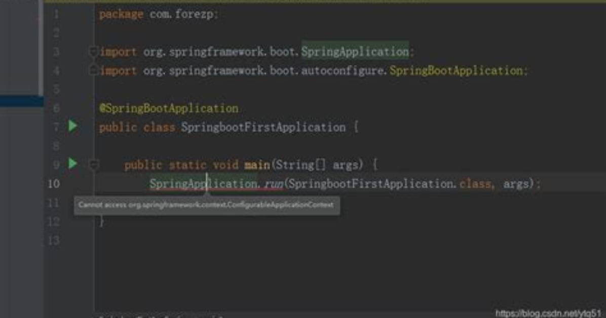 Cannot Access Org. Springframework. Context. Configurableapplicationcontext Class File