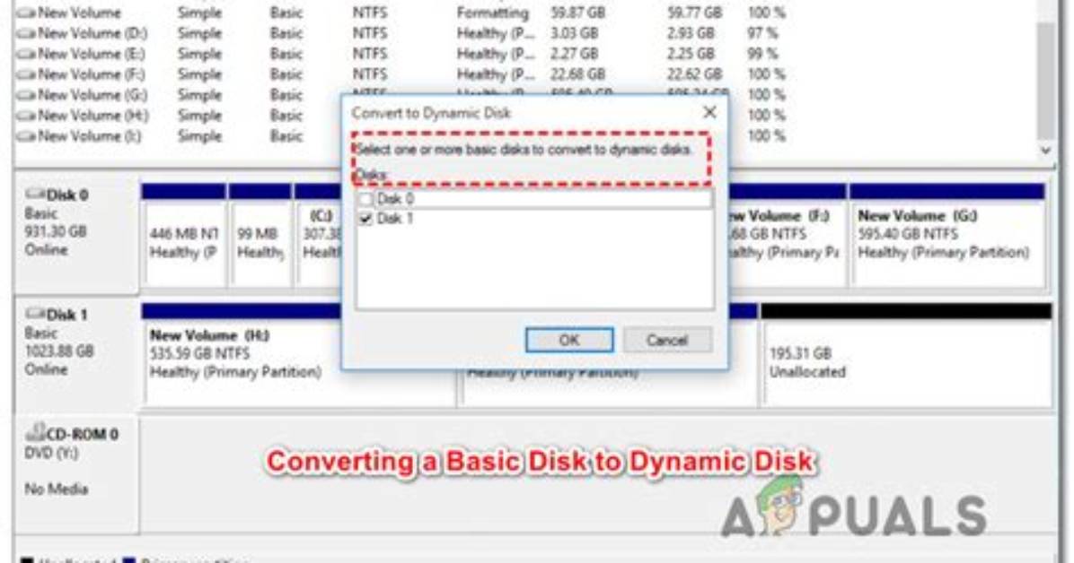 Cannot Convert Basic Disk to Dynamic Disk. Not Enough Space