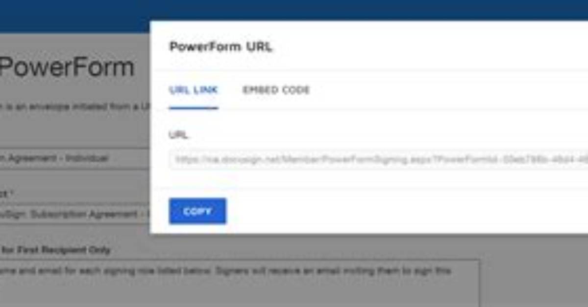 Cannot Create a Powerform from the Selected Template in Docusign