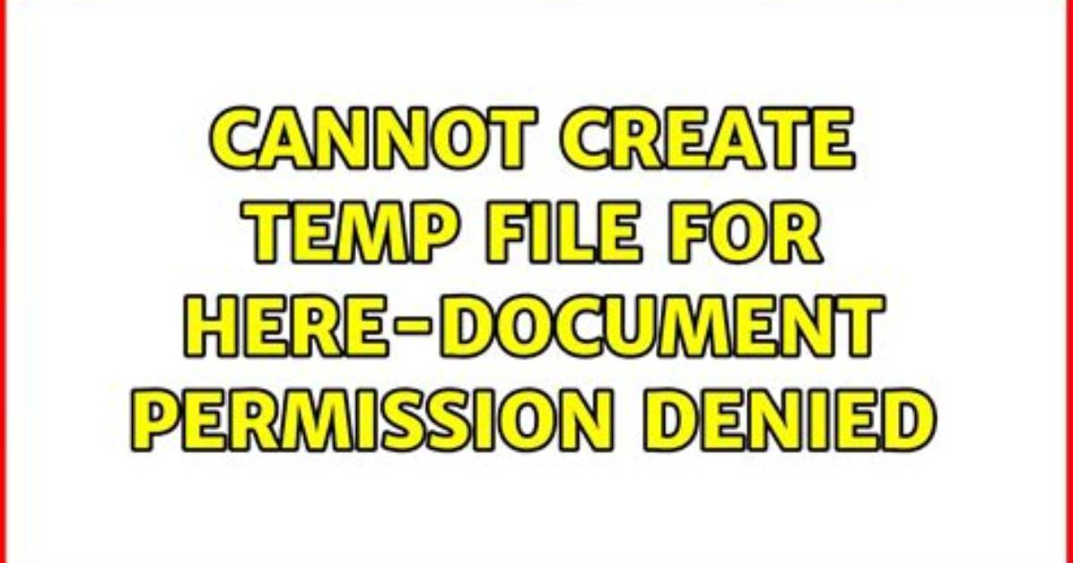 Cannot Create Temp File for Here-Document: No Space Left on Device