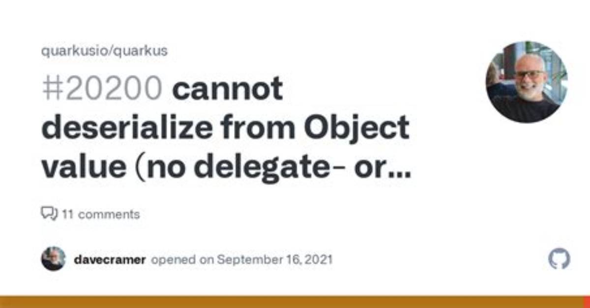 Cannot Deserialize from Object Value (No Delegate- or Property-Based Creator) Even with Default Constructor Present