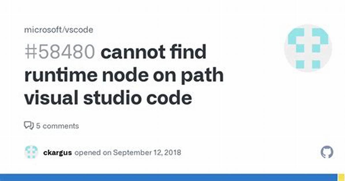 Cannot Find Runtime 'Node' on Path - Visual Studio Code and Node. Js