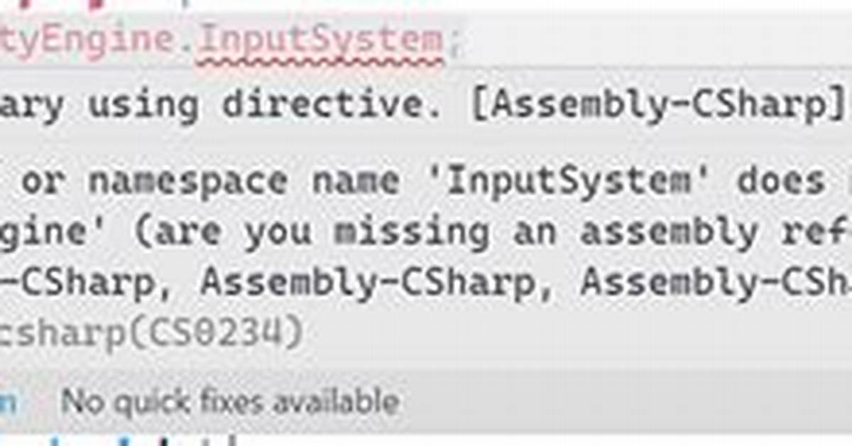 Cannot Find Unityengine. Inputsystem