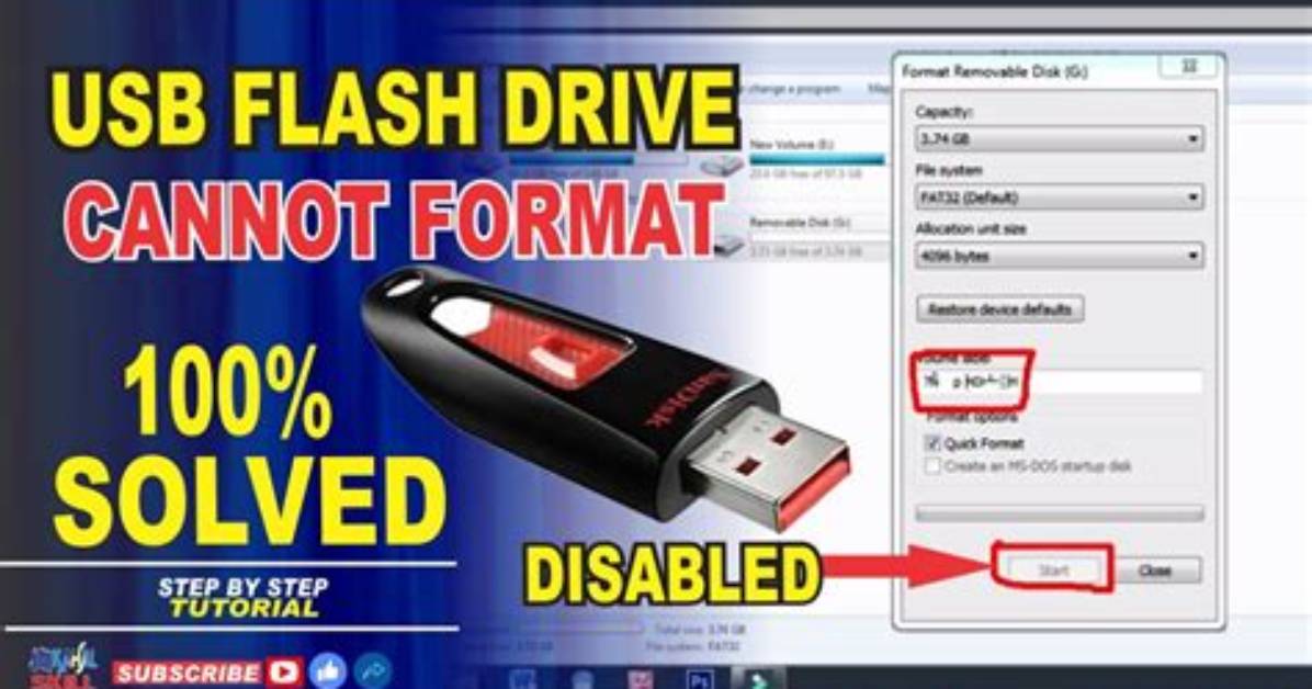 Cannot Format Usb Flash Drive, Everything Claims It's Write Protected
