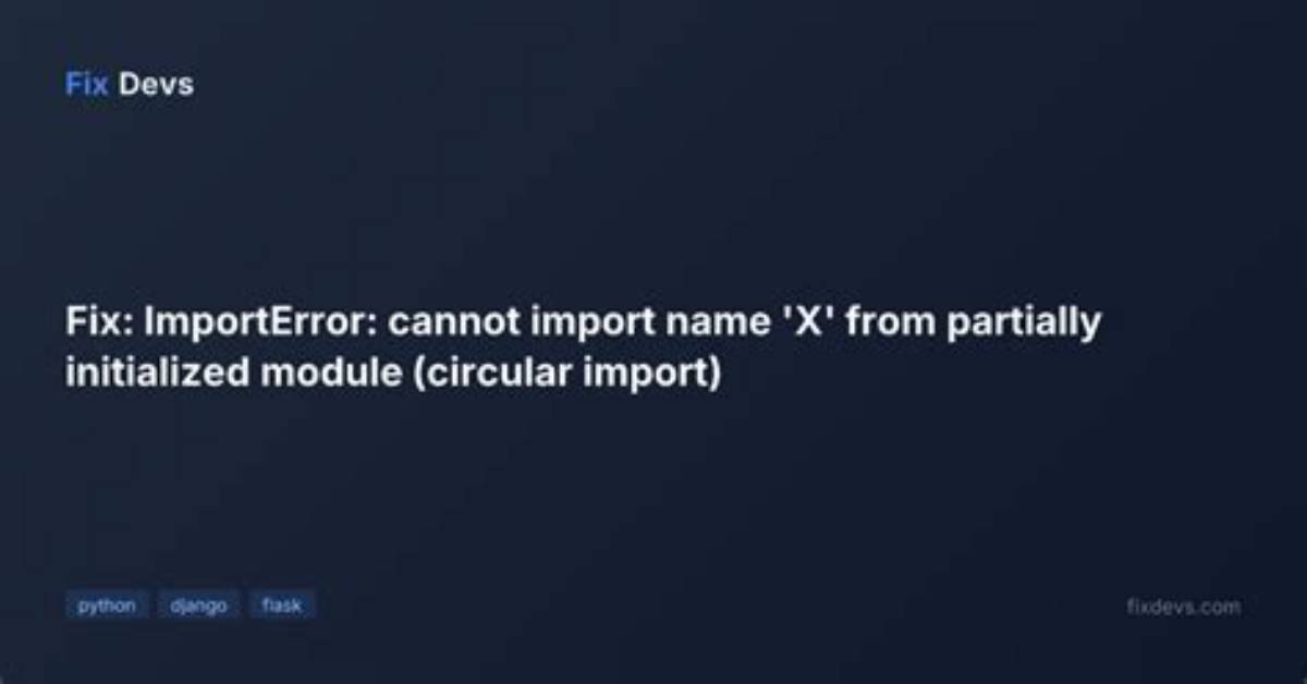 Cannot Import Name 'Mydb' from Partially Initialized Module 'Connection' in Python