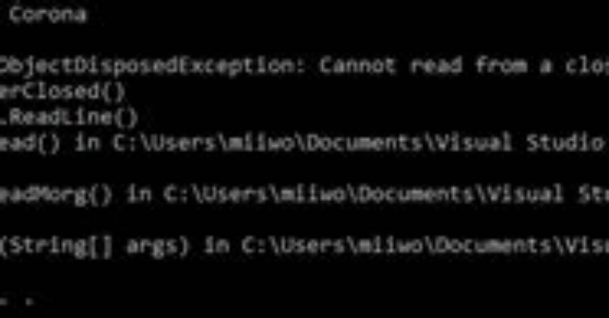 Cannot Read from a Closed Textreader