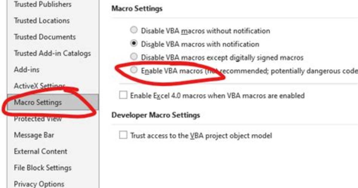 Cannot Run the Macro. .. the Macro May Not Be Available in This Workbook