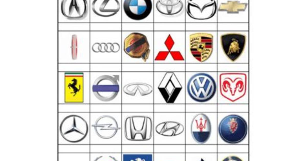 Car Logos V2 — Printable Worksheet
