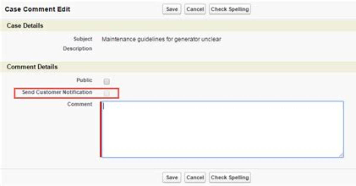 Case Comment Notification in Salesforce