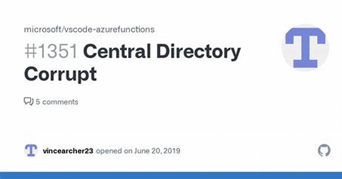Central Directory Corrupt Error in Ziparchive